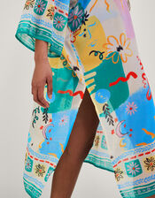 Skyla Print Long Kaftan, , large