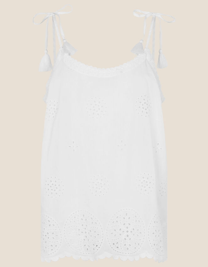 Broderie Cami Vest White