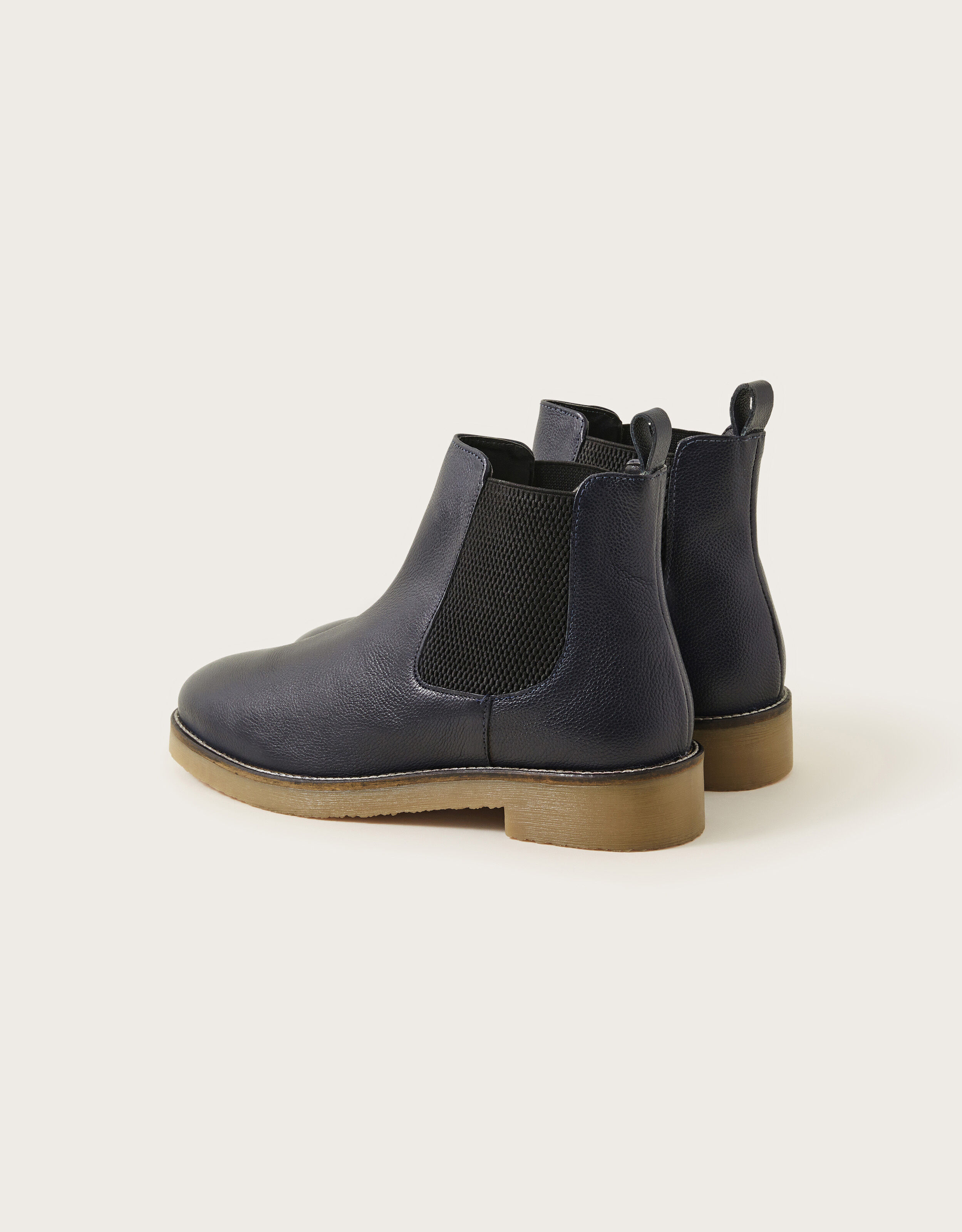Navy leather chelsea boots womens sales