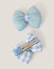 2-Pack Puffy Bow Hair Clips, , large