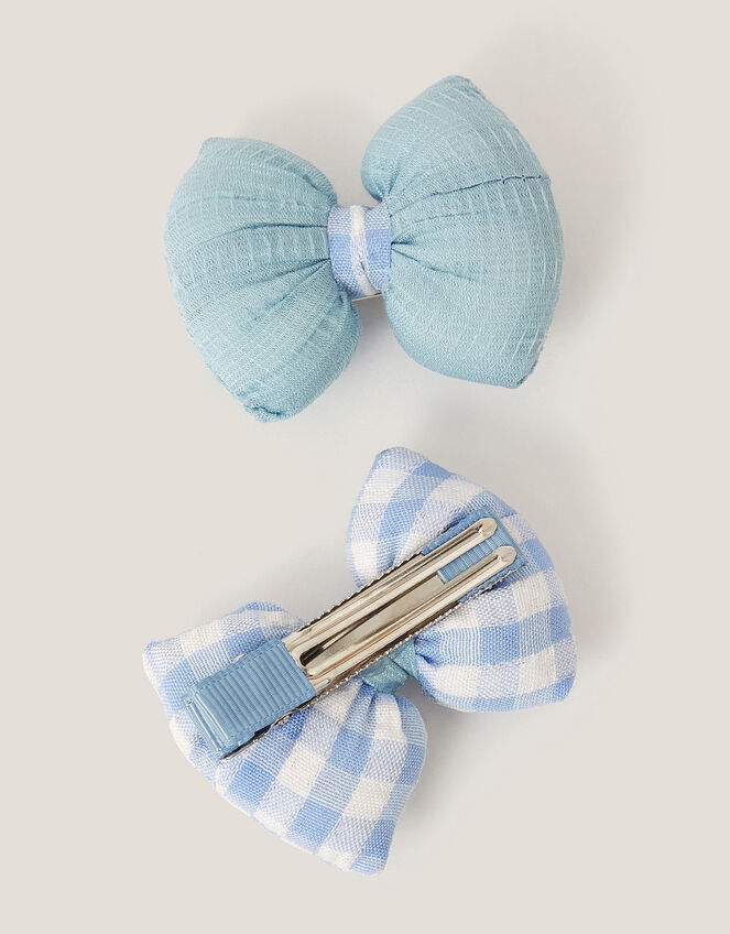 2-Pack Puffy Bow Hair Clips, , large