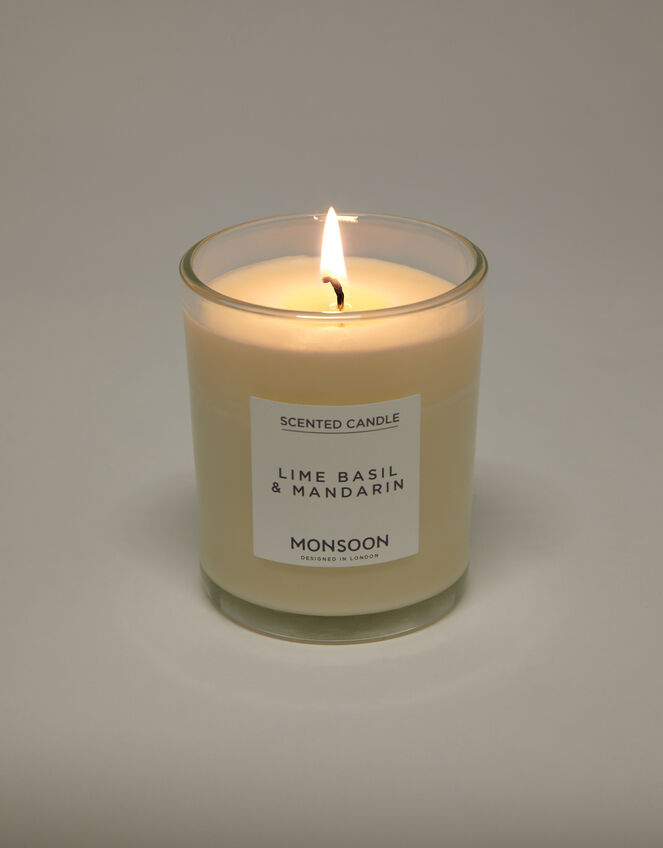 Lime, Basil and Mandarin Scented Candle, , large