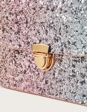 Rainbow Glitter Mini Satchel Bag, , large