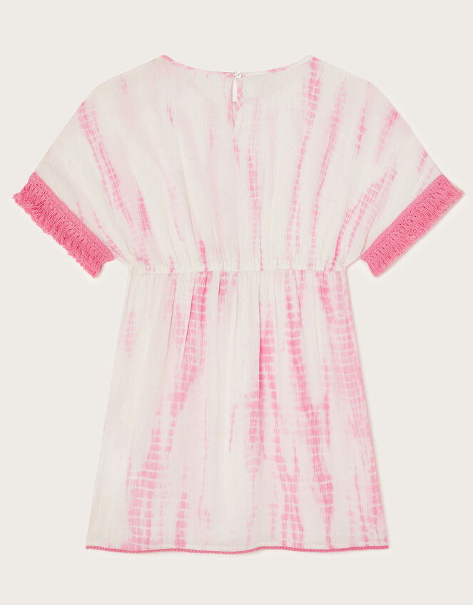 Tie Dye Metallic Kaftan, Pink (PINK), large
