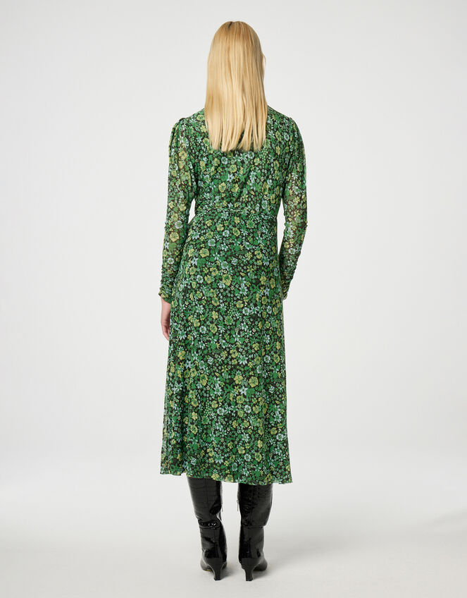 Fabienne Chapot Floral Wrap Midi Dress, Green (GREEN), large