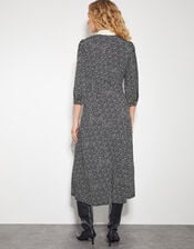 Arielle Floral Print Jersey Midi Dress, Black (BLACK), large