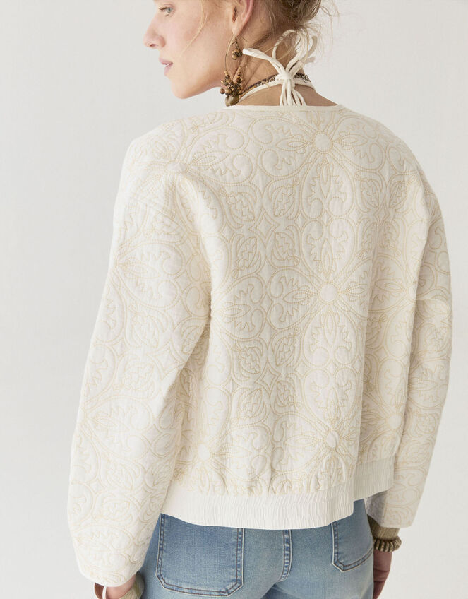 Maison Hotel Boticcelli Quilted Jacket, Ivory (IVORY), large