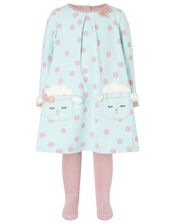 Baby Lamb Set in Organic Cotton, Blue (AQUA), large