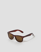Wayfarer Sunglasses, DARK BROWN, large