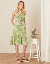 Palm Print Dress , Green (GREEN), large