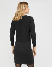 Amy Knit Dress, Grey (CHARCOAL), large