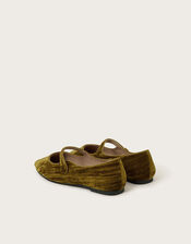 Esme Velvet Strappy Pumps, Green (OLIVE), large