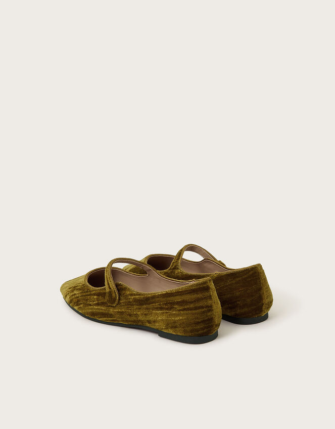 Esme Velvet Strappy Pumps, Green (OLIVE), large