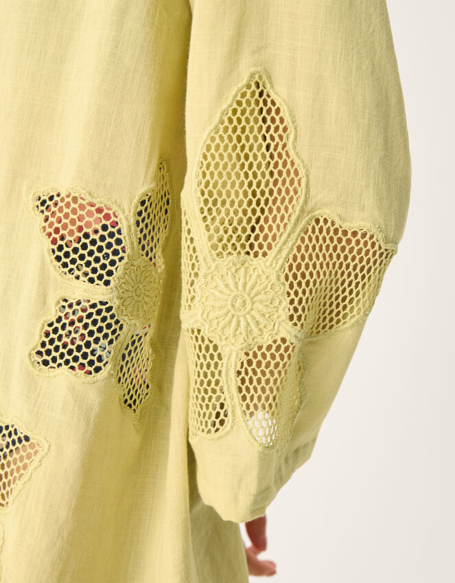 Joanna Cutwork Beach Shirt Green