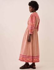 East Devyn Woodblock Print Midi Dress, Pink (PINK), large