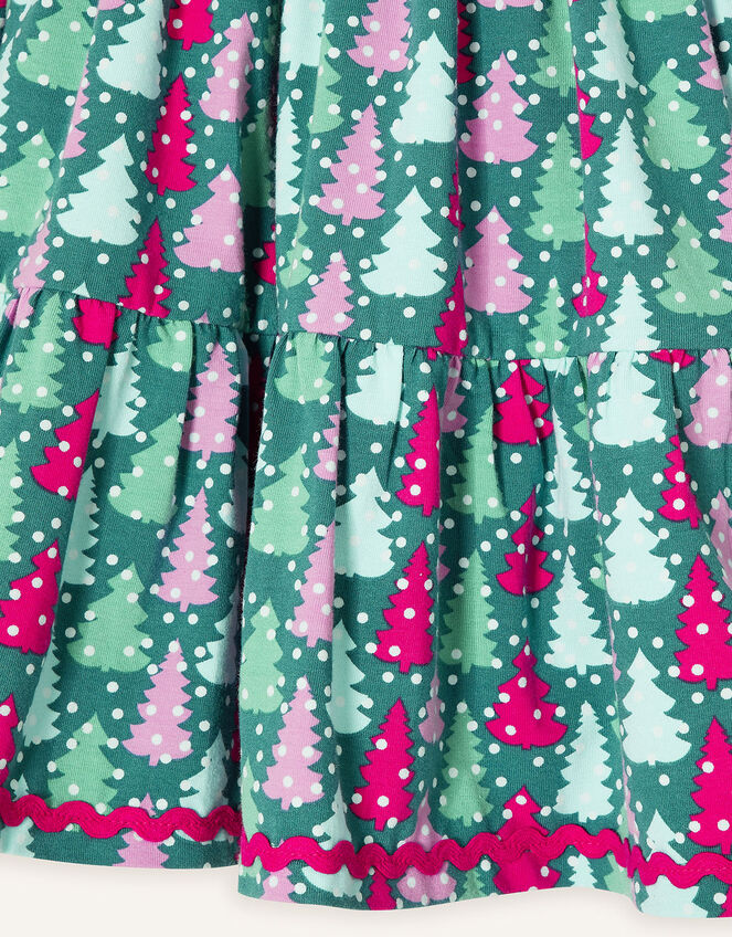 Christmas Tree Jersey Dress, Green (GREEN), large