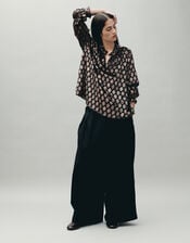 East Pheba Print Blouse, Black (BLACK), large