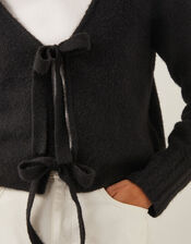 Tina Tie Front Cardigan, Black (BLACK), large