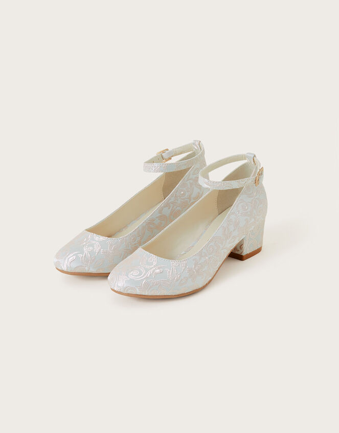Sophia Jacquard Heeled Shoes Ivory | Girls' Shoes & Sandals | Monsoon UK.