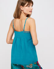 Brooke Embellished Cami Top, Teal (TEAL), large
