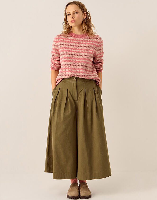 East Becky Alpaca and Cashmere Fairisle Jumper, Pink (PINK), large