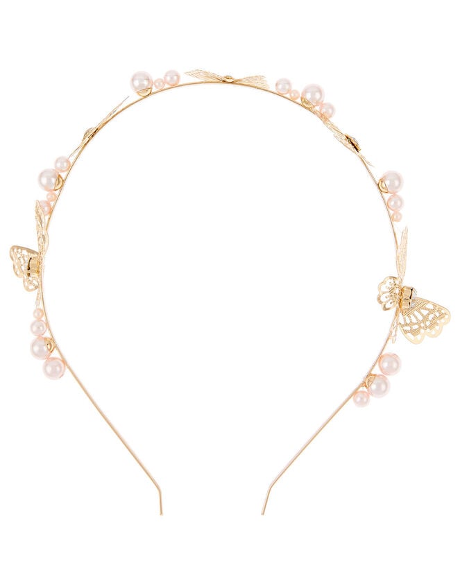Eugena Pearly Butterfly Headband, , large