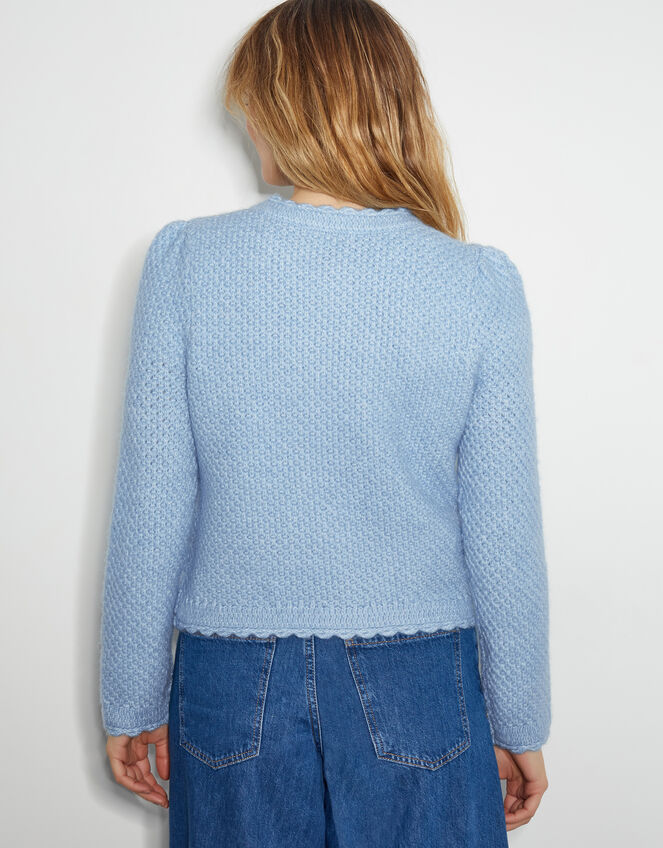 Suki Stitch Cardigan, Blue (PALE BLUE), large