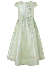 Avelina Jacquard High-Low Occasion Dress, Green (MINT), large