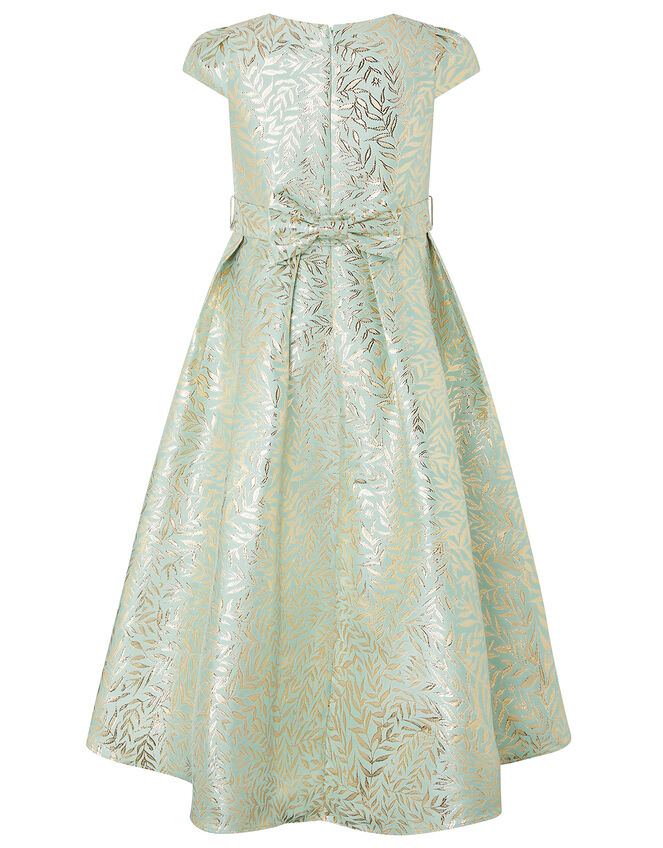Avelina Jacquard High-Low Occasion Dress, Green (MINT), large