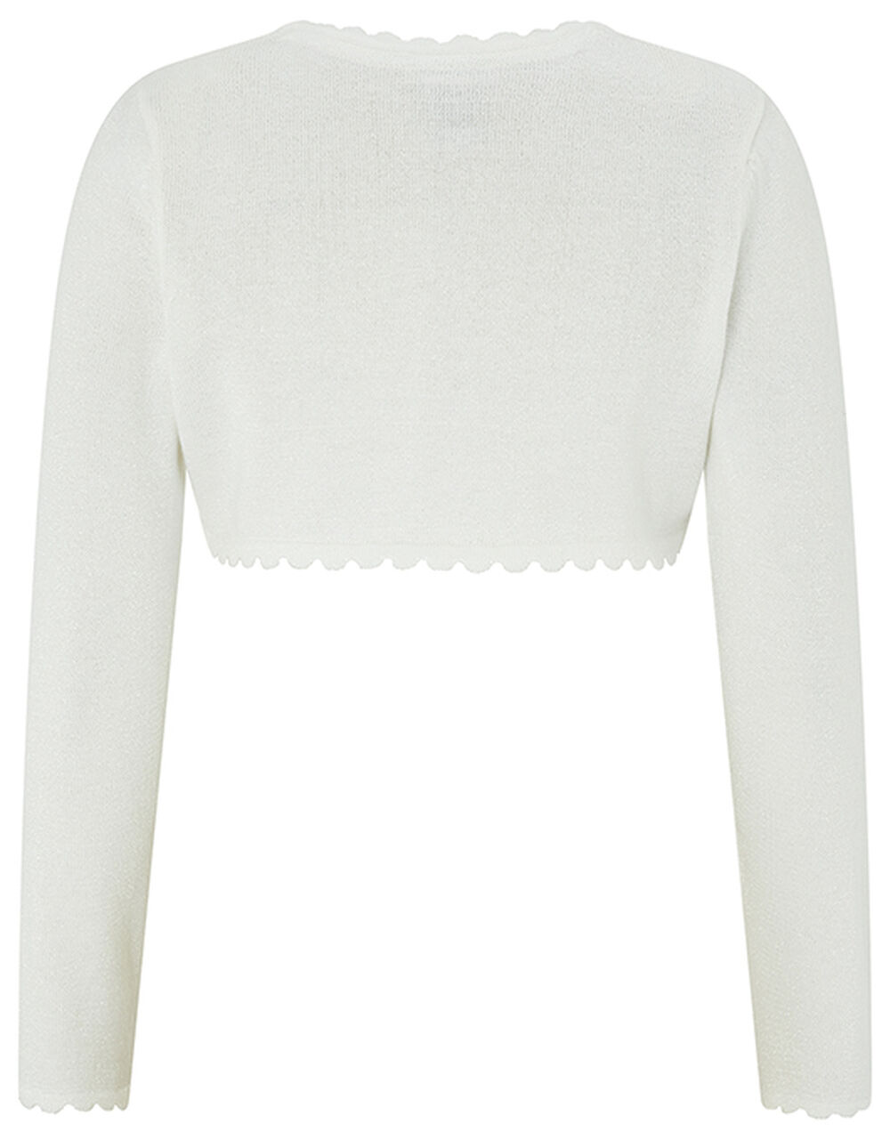 Niamh Sparkle Knit Cardigan with Crystal Button Ivory Girls