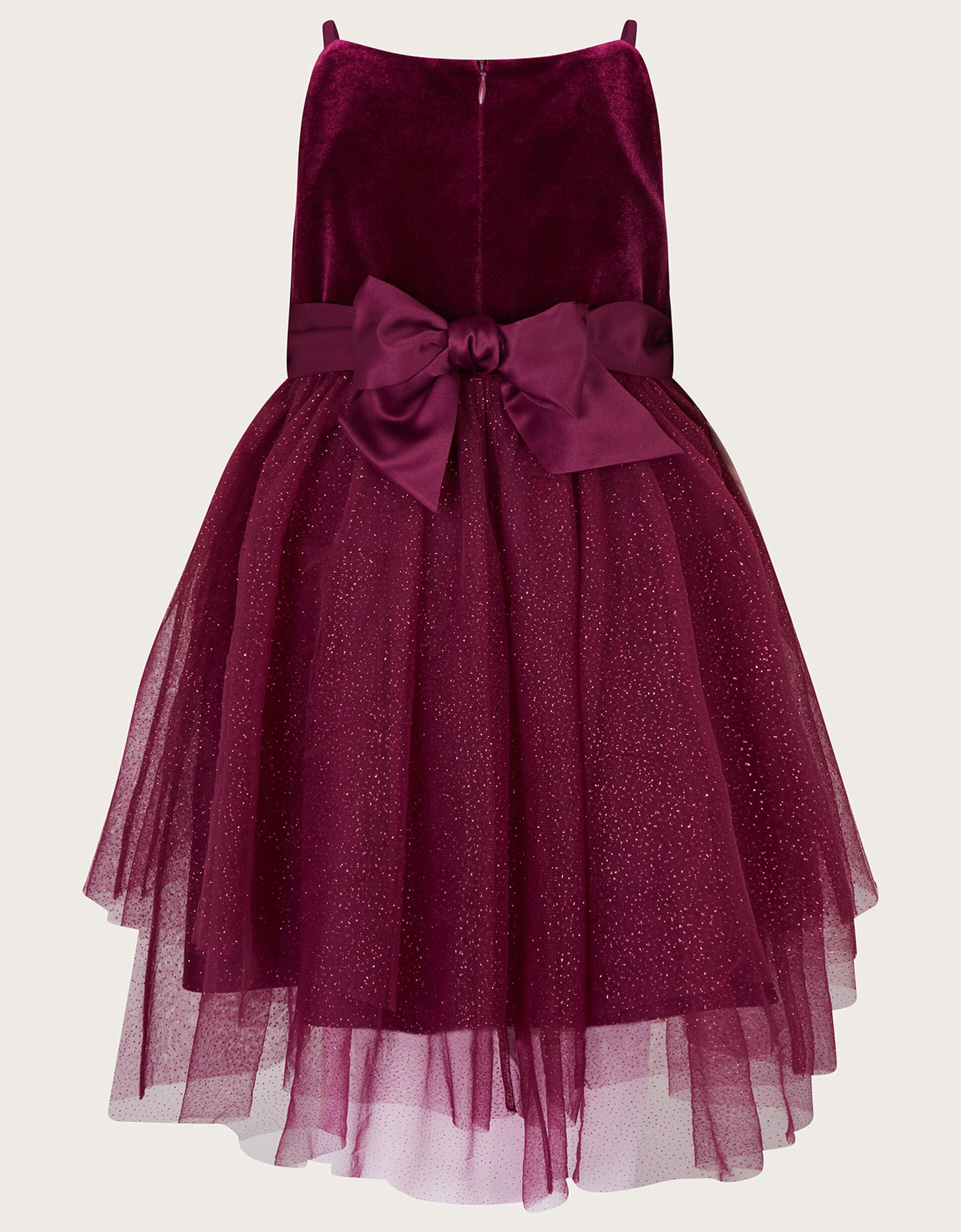 Pink Velvet Tiered Dress main image 0