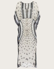 Circle Print Maxi Kaftan in LENZING™ ECOVERO™, Ivory (IVORY), large