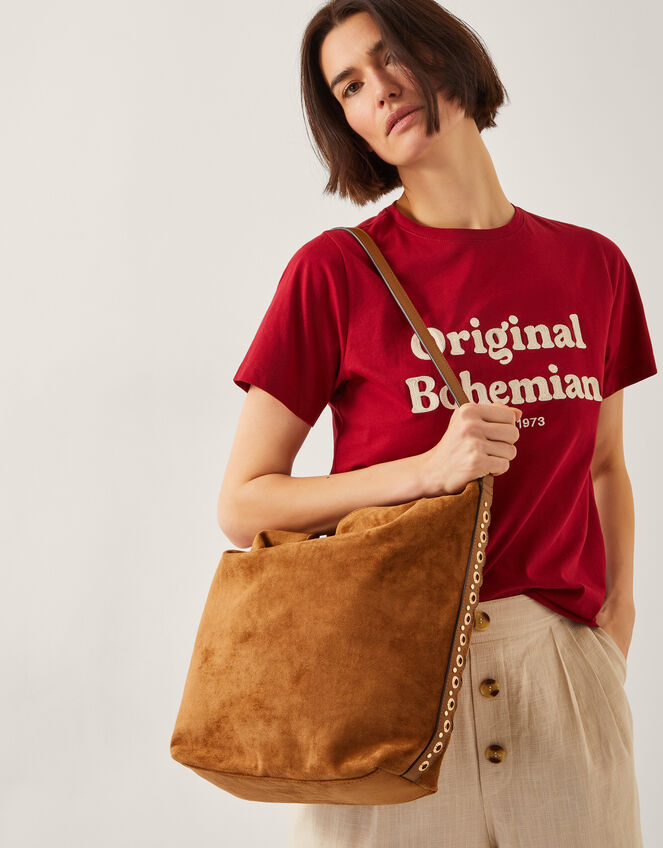 Tori Suedette Hobo Bag, , large