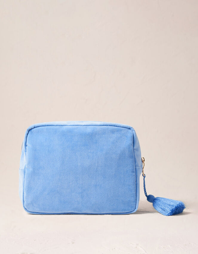 Elizabeth Scarlett Turtle Velvet Wash Bag, , large