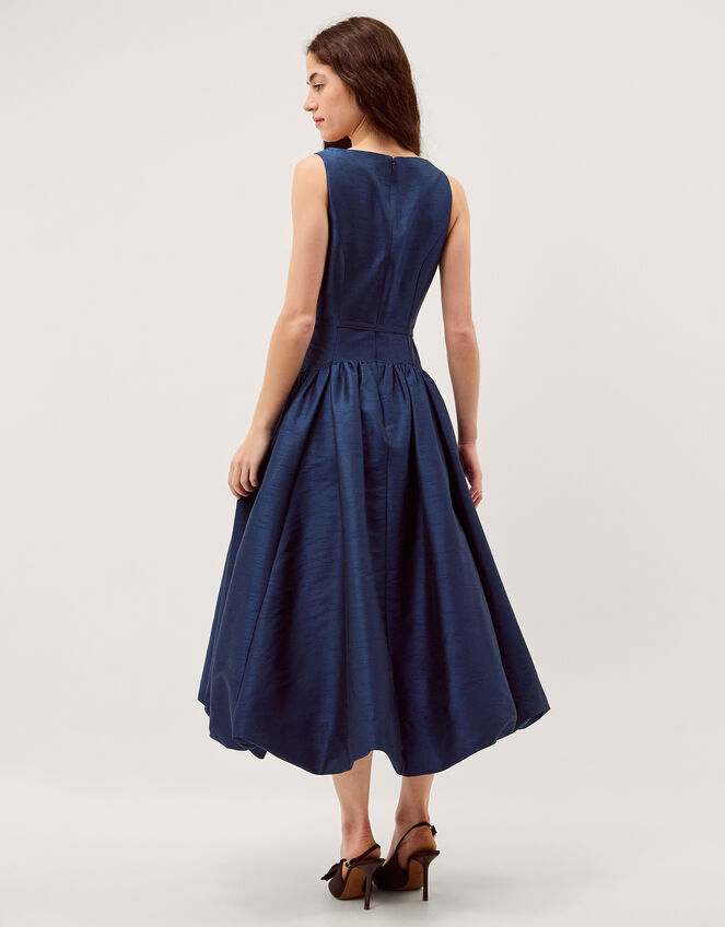 Mila Fit and Flare Midi Dress Blue