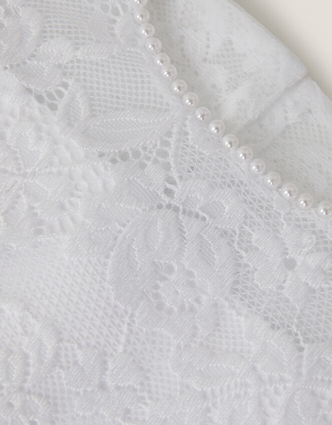 Alberta Rose Lace Communion Dress, White (WHITE), large