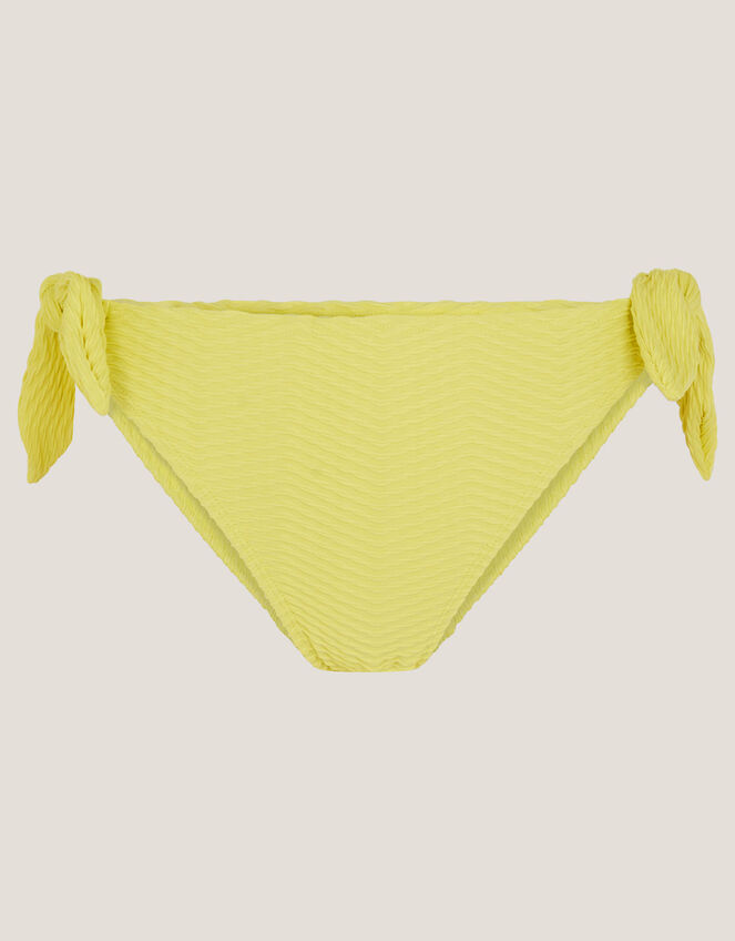 Alina Rib Tie-Side Bikini Bottom, Green (LIME), large