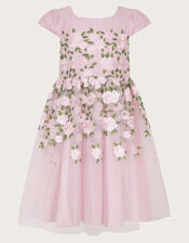 Cassie Rose Embroidered Dress, Pink (PINK), large