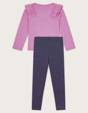 You Grow Girl Top and Leggings Set, Purple (LILAC), large