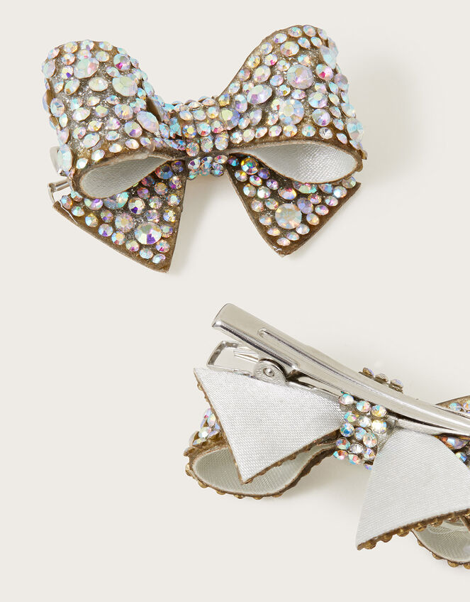 Twinkle Bow Hair Clips Set of Two, , large