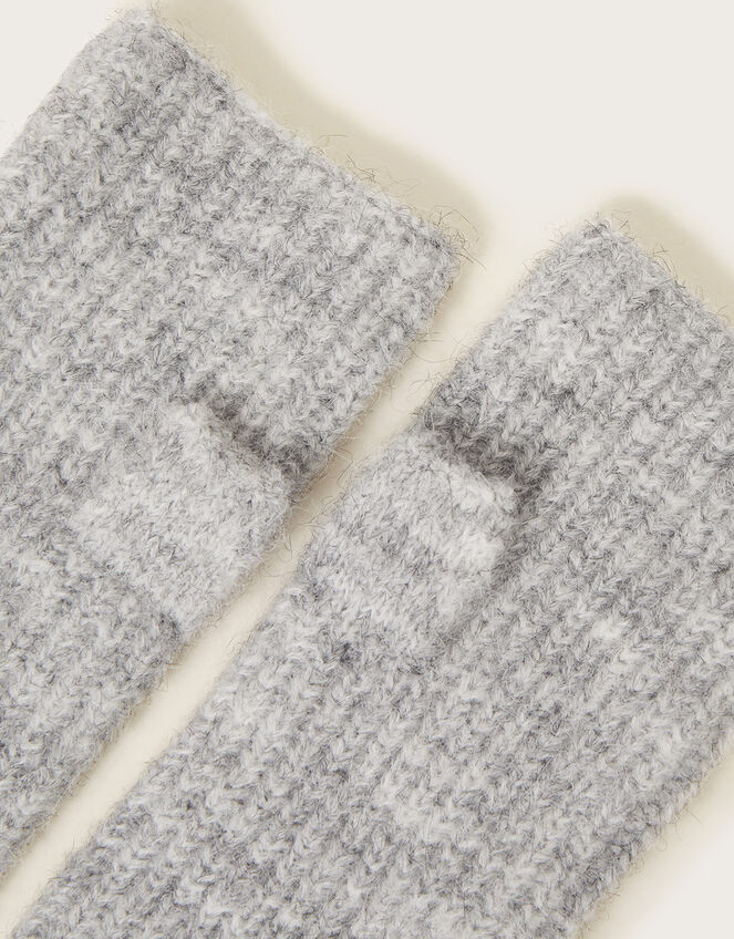 Fingerless Knit Gloves, , large
