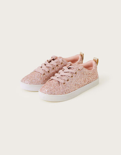 Mixed Glitter Trainers, Gold (GOLD), large