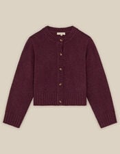East Zoya Crew Neck Cardigan, Red (BERRY), large