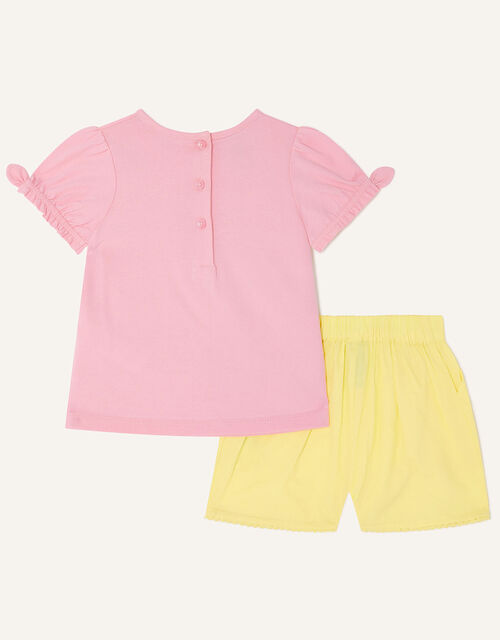 Baby Elephant T-Shirt and Shorts Set , Pink (PINK), large