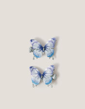 2-Pack Ombre Butterfly Hair Clips, , large