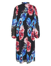 Crās Floral Print Ruffle Midi Dress, Blue (BLUE), large