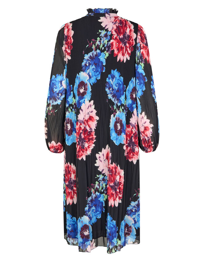 Crās Floral Print Ruffle Midi Dress, Blue (BLUE), large