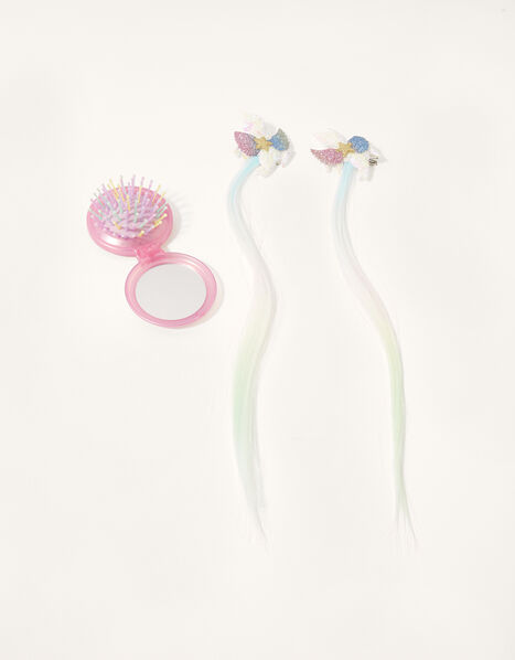 Swirly Unicorn Hairbrush Set, , large