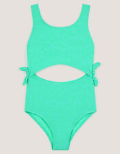 Starfish Imprint Cut Out Swimsuit, Green (GREEN), large