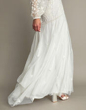 Josette Embellished Maxi Wedding Dress, Ivory (IVORY), large